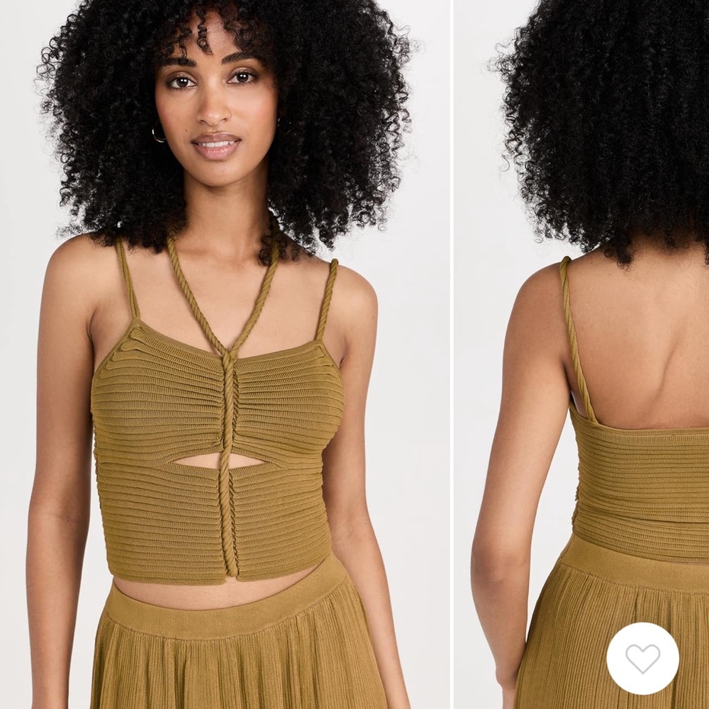 Altuzarra Kouloura Top in Olive size sm